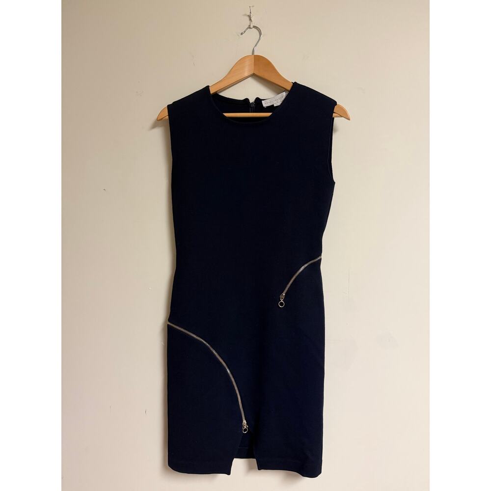 Stella McCartney Structured Sheath Dress w/ Asymmetric Zip Detail